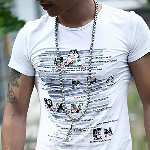 Successfun 108 Buddha Beads Necklace Stainless Steel Bead Necklace, Outdoor Stainless Steel Titanium Steel Metal Necklace Waist Chain (A) #TOP3