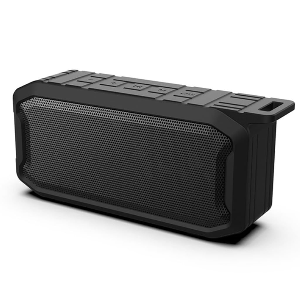 Haut-Parleur extérieur Portable avec Radio FM TWS stéréo sans Fil Boombox TF caisson de Basses extérieur(Argento)