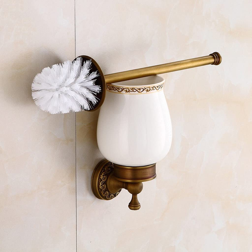 HASMI Klobürste Toilettenbürstenhalter Haushalt Antike Toilette Reinigungsbürste Badezimmer Wandmontierte Reinigungsbürste Keramik Toilettenschüssel Bürste Set Toilettenbürste