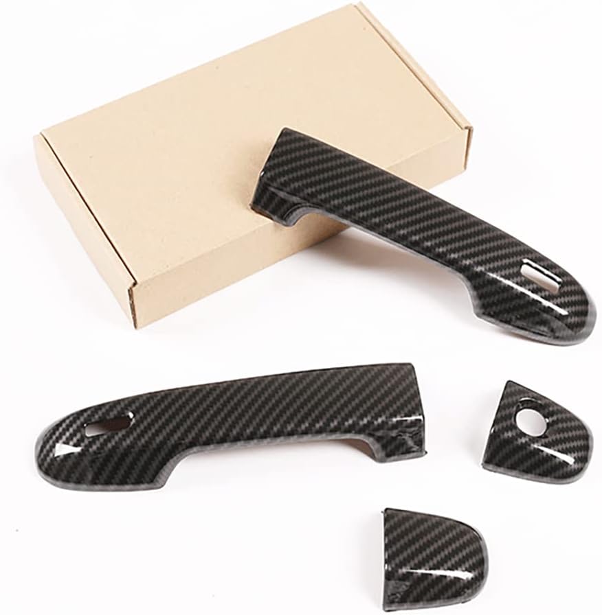 Car Accessories Fit for Subaru BRZ Toyota 86 2012-2020 Out Side Door Handles Cover Trim (Carbon Fiber Style) ABS 4 PCS