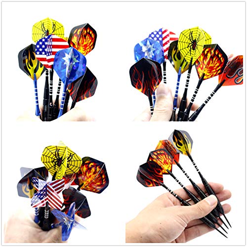 Roobeeo Dart Flights 30 Sets 90 Pcs Pet Laser Standard Dart Flights Durable Dart Flights For Soft Tip Darts And Steel Tip Darts Perfect Replacement Accessories For Dart Games #TOP4