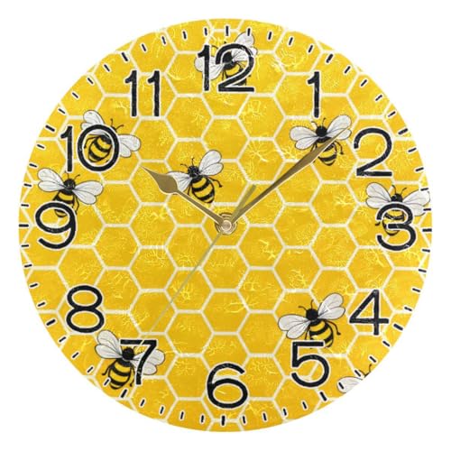 Reloj de pared analógico redondo silencioso de 10 pulgadas miniatura 5