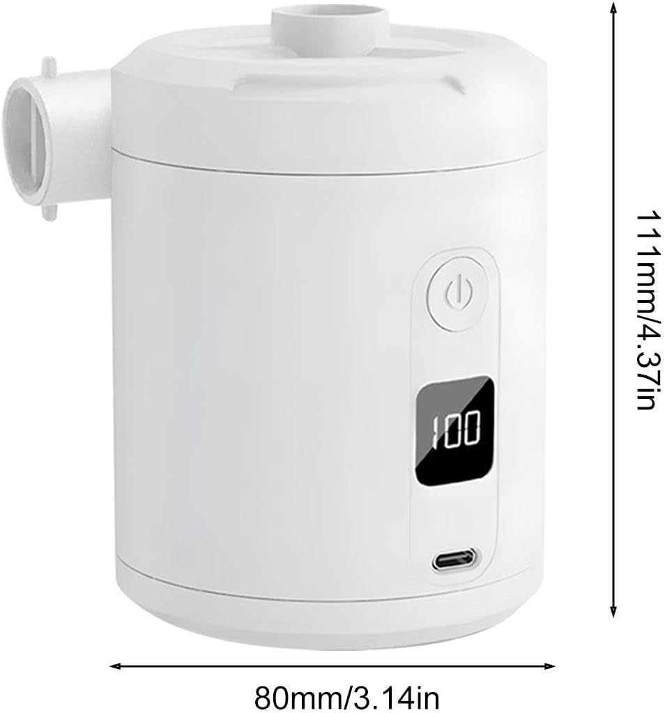 Air Mattress Pump Portable | Cordless Mattress Pump USB Charging | Automatic Inflating Deflating Device Digital Display Blow Up Tool for Swimming Rings Outdoor Camping Sleeping Bed