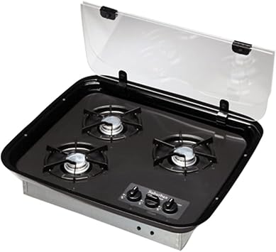 Suburban 2990A Glass Cooktop Cover - 3 Burner , Black