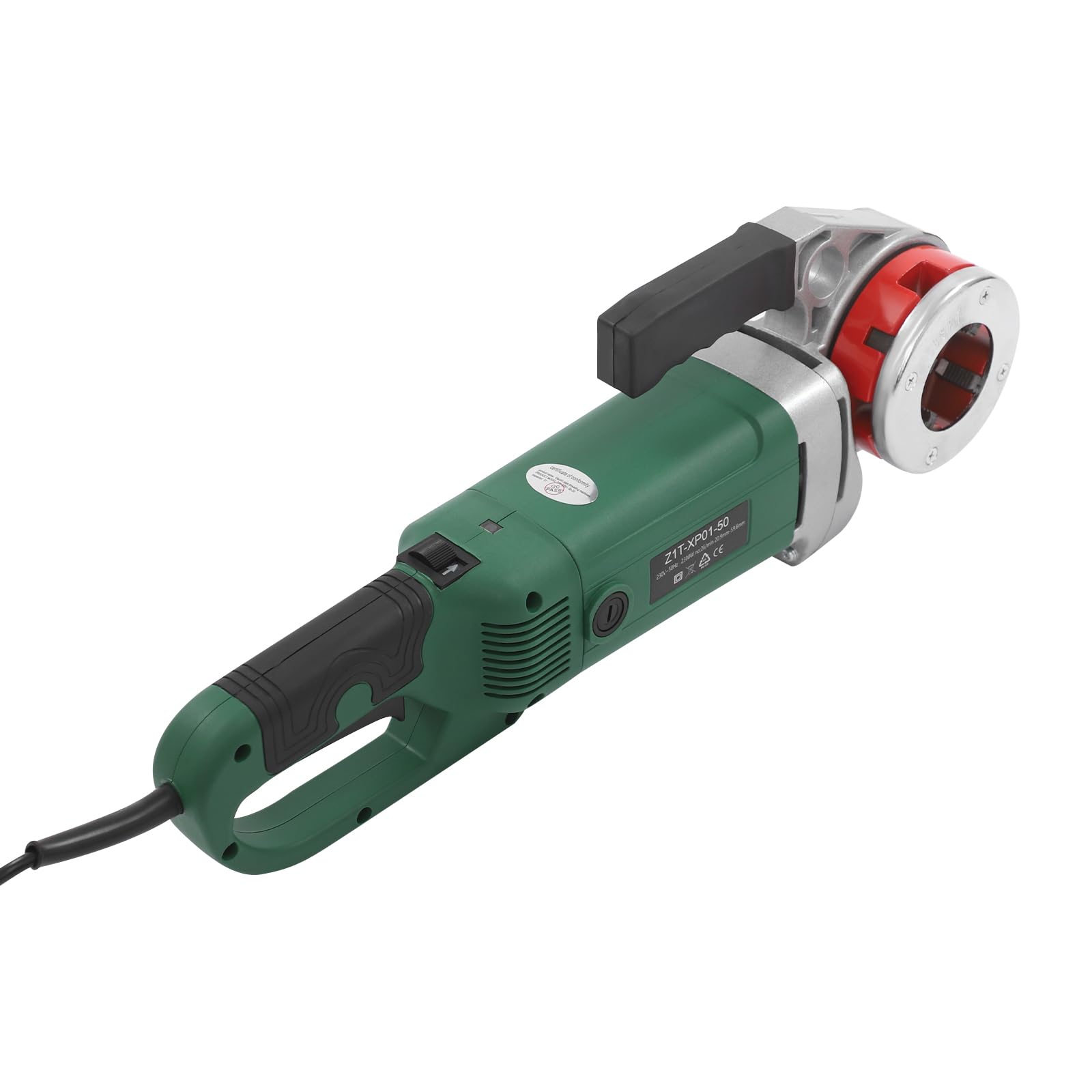 Macchina filettatrice, 230 V, 2300 W, infila tubi elettrico, set di gruppi di taglio portatile con 6 matrici (2", 1-1/2", 1-1/4", 1", 3/4", 1/2"), per tubi da 0,82-2,35 pollici