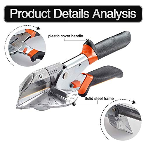 Angolo Shear, 45-135 gradi Mitre Cutter mano Shear...