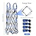 badashun Hay Net for Horses 4PCS Slow Feed Hay Bags for Horses, 43.4 Inch Large Capacity Hanging Hay Bags, for Goats Stable Stall, Blue-Black