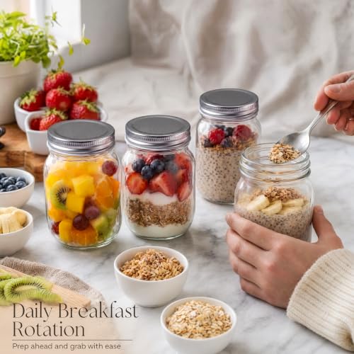 YINGERHUAN 16 oz Mason Jars