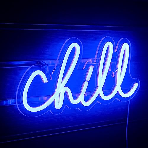 Chill Insegna al neon acrilica della luce della parete al neon della lettera per la decorazione del partito del negozio del bar del caffè della camera da letto