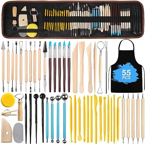 LIFKOME Kit Sculpture Argile Silicone Souple Outils