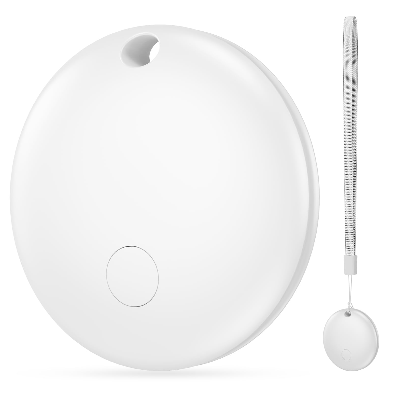 Android Smart Tag Blanco 4 Pack - GPS Tracker Funciona con Google Find My (Sólo Android),Encuentra Teléfono y Llaves, Impermeable IP68, Carteras y Maletas,Niños Batería Reemplazable