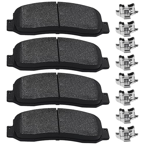 Image of Front Brake Pads Set Compatible with 2005-2012 Ford F250 F350 Super Duty, 2010-2012 Ford F450 Super Duty Automotive Replacement Brake Pads Semi-Metallic D1069