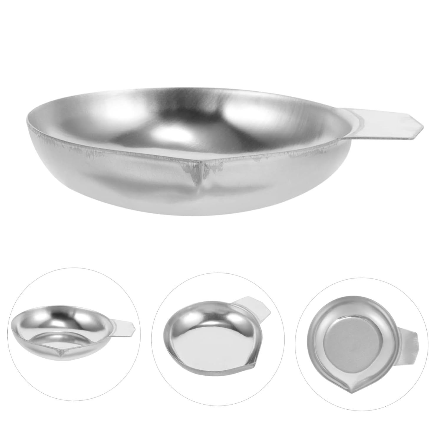 2pcs Stainless Steel Weighing Pan Powder Measuring Dish for Jewelry and Gemstones Stackable Weighing Tray for Kitchens Labs and Crafts