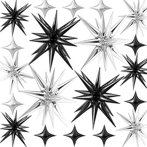 20 Pcs Star Balloons 27”22”Expl...