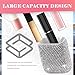 VKQTS Bling Chapstick Holder for Car with Rhinestone,Portable Car Chapstick Holder as Chapsticks Organizer,Self-Adhesive Cars Lip Balm Holders Cars Interior Accessories for Women (White)