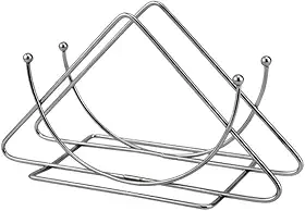 Suporte E Porta Guardanapos Inox Para Papel Para Mesa E Bancada De Cozinha Resistente Durável E Elegante Formato Triangular Funcional Prático (Triangular)