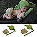 Produktbild TXYFYP Baby Fotografie Requisiten Kostüm Set, Handgefertigt Süß Gehäkelt Gestrickt Yoda Hut Fotografie Stütze Baby für 0-3 Monate Baby - 0-3 Monate, Free Size