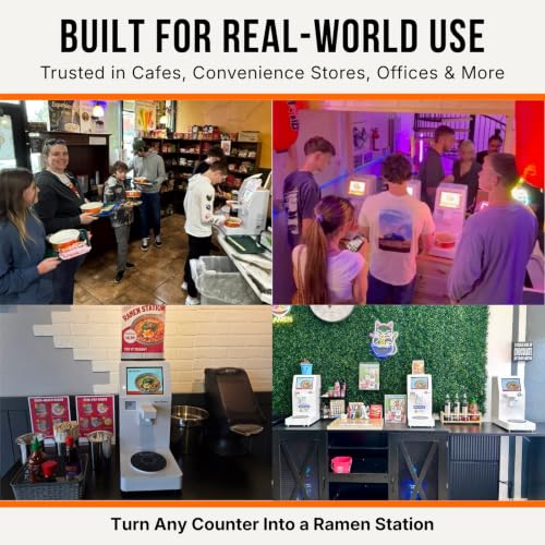 Image of Self-Serve Ramen Cooker & Maker Machine, 3-in-1 Countertop Ramen Cooking Station with Hot Water Dispenser & Induction Cooktop, One-Tap Automatic Instant Noodle Cooking, ETL Certified