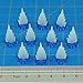 LITKO Splash Token Markers | Age of Sail | Cannon Miss | Cannon Fire | Naval Games | Tabletop Wargames | (Mini - Fluorescent Blue Base)