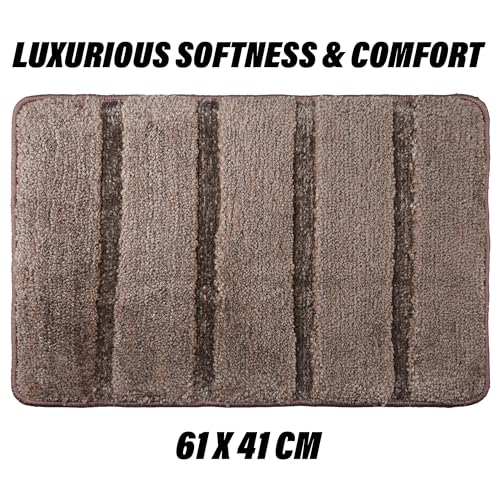 Image of Kuber Industries Door Mat | Door Entrance Mat | Entry Doormat | Floor Door Mat | Office Entrance Door Mat | Door Mat for Bedroom | Fur Doormat | Pack of 2 | Multi