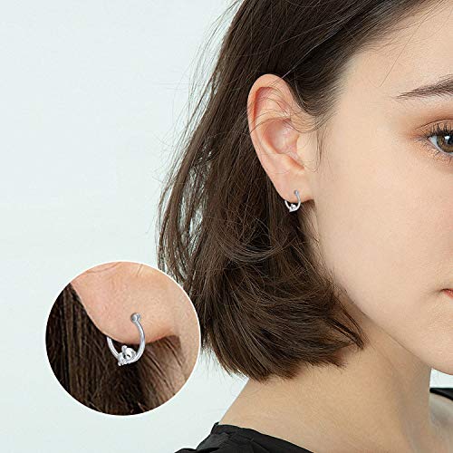 Hypoallergenic Koala Hoop Earrings For Women 925 Sterling Silver Small Huggie Cartilage Earring For Sensitive Ears Cute Cuff Hoops Ear Stud Koala Bear Stuffed Animal Jewelry. #TOP3