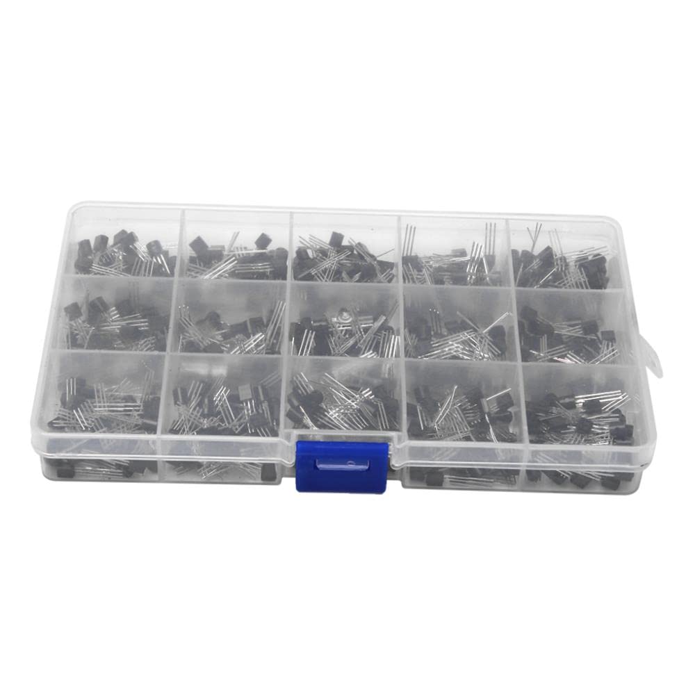 Kit Transistor for Uso Generale 600 NPN/PNP TO-92 - Inserto Dritto 2N2222018 Set Transistor for progetti elettronici