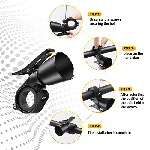 ROCKBROS Bike Bell, Loud Retro Bicycle Universal Copper Alloy Horn 120dB Water Resistant Cycling Bell for MTB Road Kids Bike - Image 2