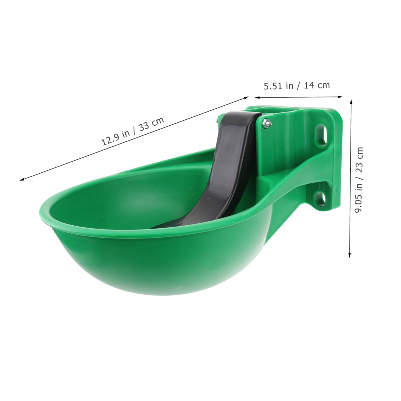 NUOBESTY Ciotola Automatica per Acqua del Bestiame Nero in Plastico e Ferro, Abbeveratoio Conveniente e Efficiente per Cavalli e Pecore, Risparmio di Lavoro