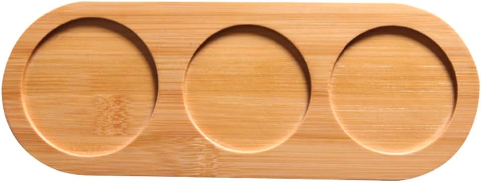 OchineRound Wood Serving Tray & Mill Holder - Fit Many Mills & Shakers, Salt & Pepper Grinder Accessories