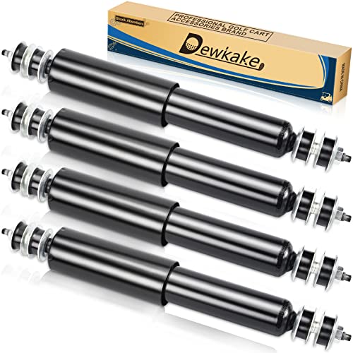 Dewkake EZGO TXT Front and Rear Shocks Absorbers for 1994-Up Golf Cart, 4PCS, OEM # 70928-G01, 76418-01