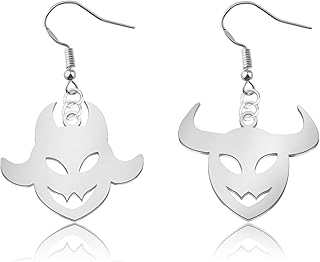 Carton Lover Gift Smiling Demon Faces Earrings Ozzie Asmodeus Jewelry Cartoon Merch