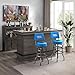 Imperial Aqua Carolina Panthers Chrome Bar Stool
