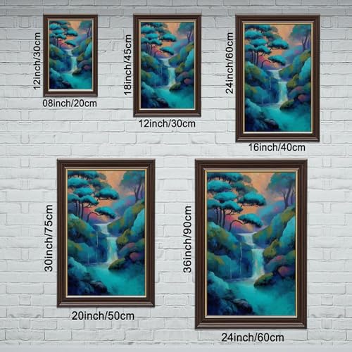 Peinture sur toile cascade pour transformer un mur vide en espace zen