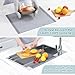Ohuhu Over Sink Dish Drying Rack, Silicone Wrapped 17.6