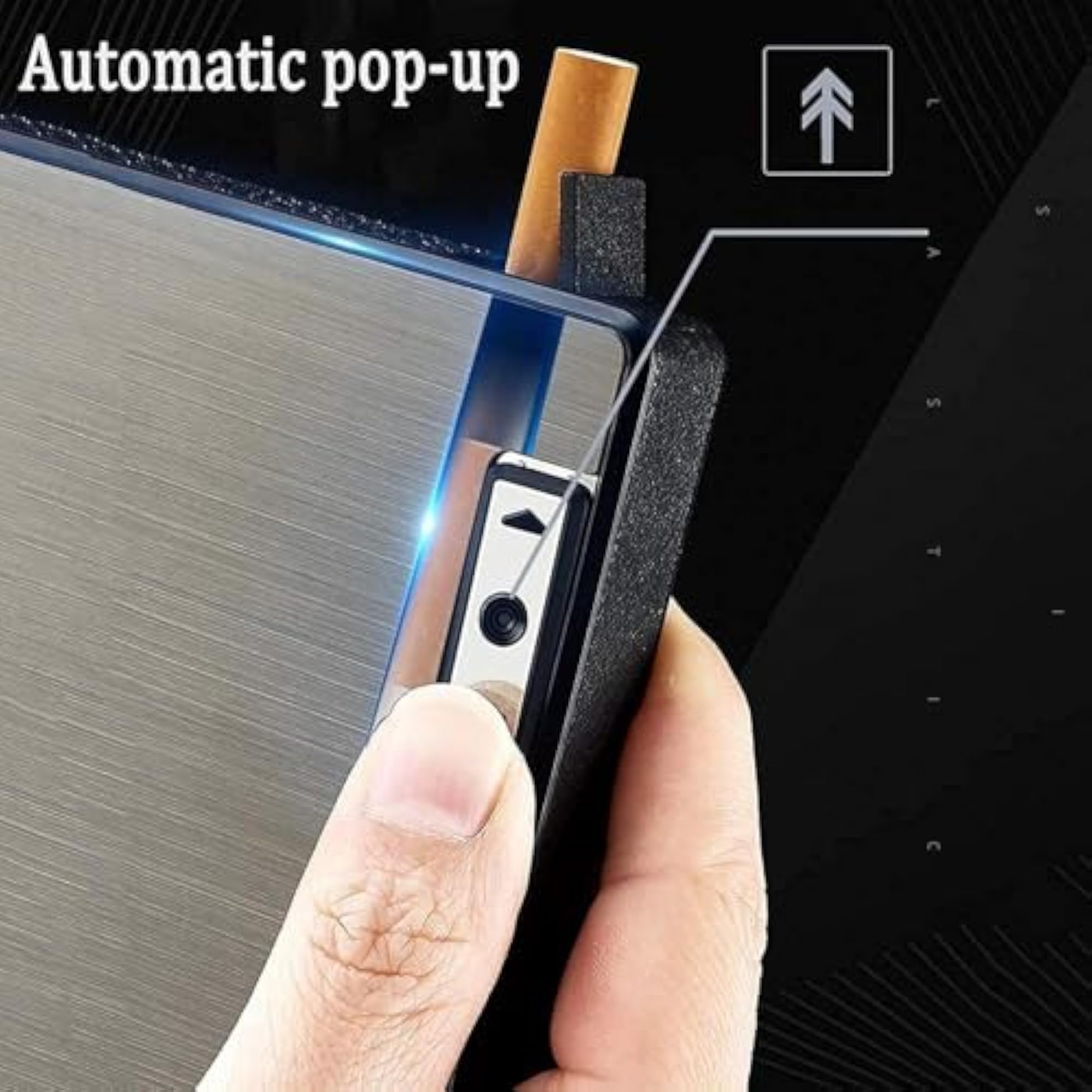 Automatic Ejection Cigarette Box, Aluminum-Alloy Storage Case