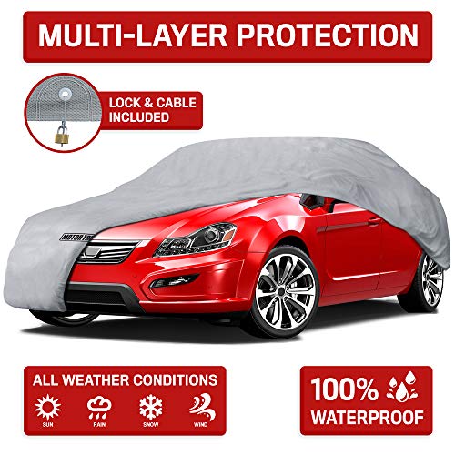Image of Motor Trend OC443 4 Layer Series Outdoor Car Cover Custom Fit for Hyundai Elantra 2000-2018 All Weather Protect Waterproof
