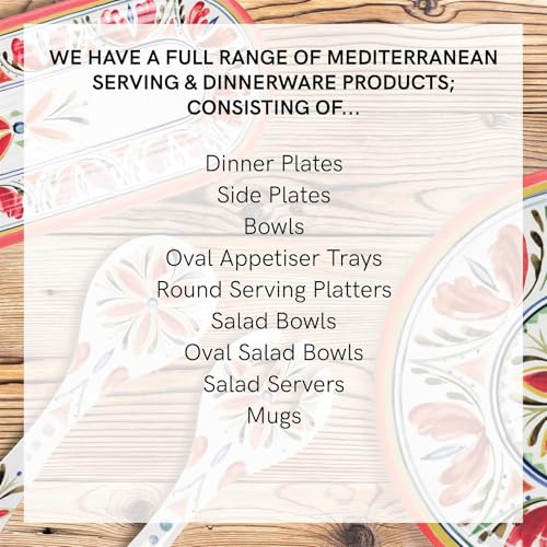 Purely Home Warm Mediterranean Large Oval Melamine Serving Bowl, 33cm x 22cm - Image 4