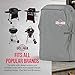 Grillman Barbeque Grill Cover Cover fits Weber BBQ Cover, Brinkmann, Outback and More - Small BBQ Cover Waterproof, Rip-Proof, UV Resistant, Heavy Duty Barbecue Cover (152 x 71 x 112 cm), Grey