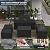 Amopatio Patio Furniture Set with Fire Pit Table, 8 Pcs Aluminum Outdoor Sectional Metal Modern Patio Sofa Sets, 44" Gas Fire Pit Conversation Set for Yard, Dark Grey(Included Waterproof Covers)