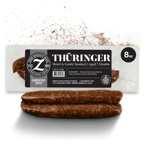 Zick’s Specialty Meats Thuringer German Sausage (8oz) | Dried and