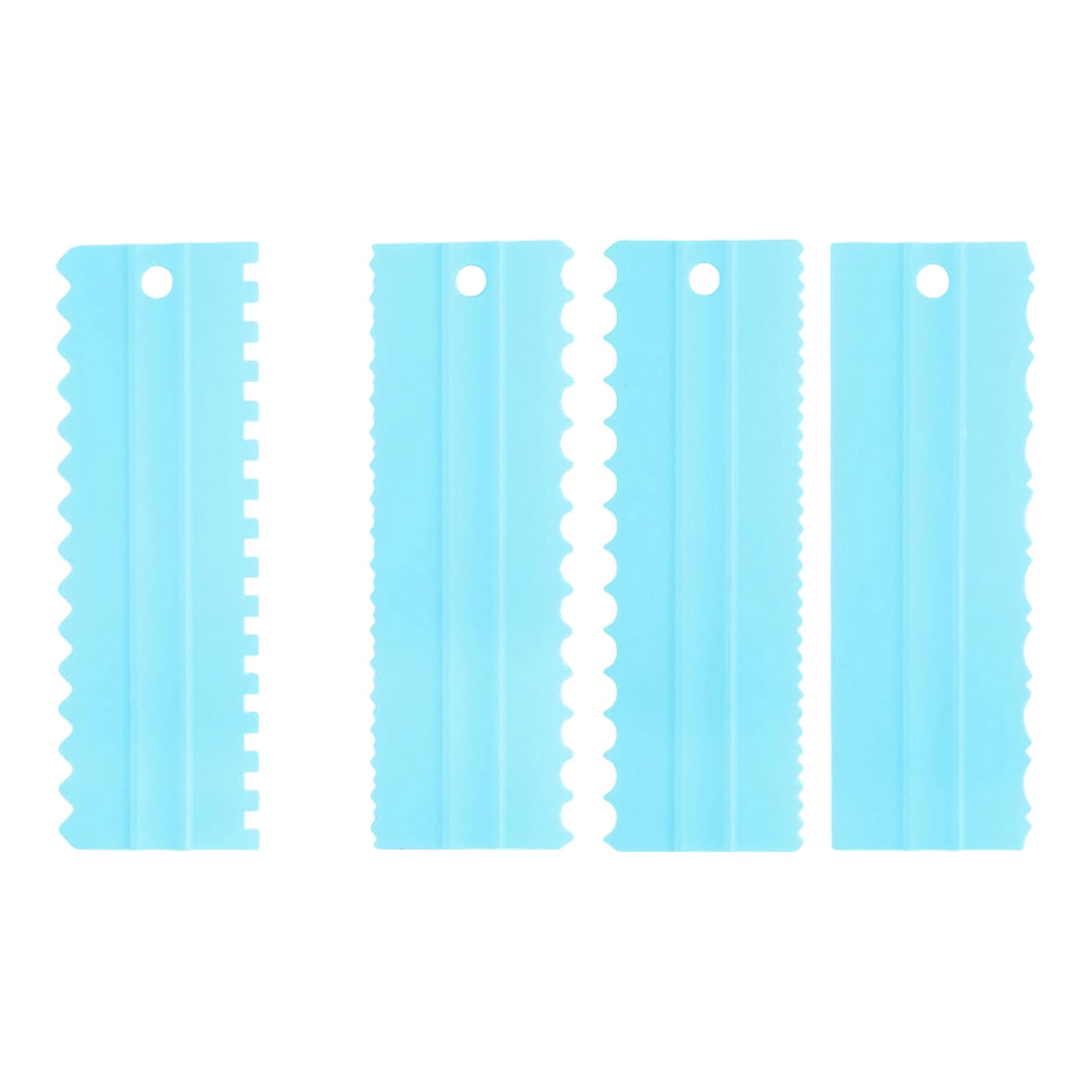 HDOYTXXM Of 4 Professional Cake Scrapers with Double Sided Comb for Efficient Cream Smoothing and Baking Use Tiered Cake Deck