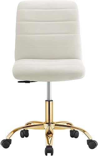 Miniatura 6 de Modway Escritorios y sillas de oficina en casa Ripple, color dorado marfil