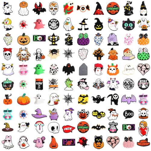 Resholder 100 Pcs Halloween Silicone Focal Beads for Charms Jewelry Bulk