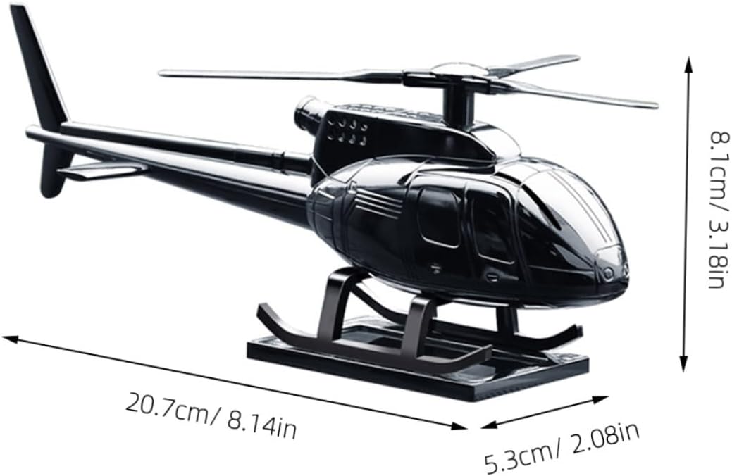 Garneck 1pc Solar-Powered Alloy Helicopter Car Dashboard Decoration with Function Rotating Airplane Ornament for Relief and Nature Enjoyment for Decor