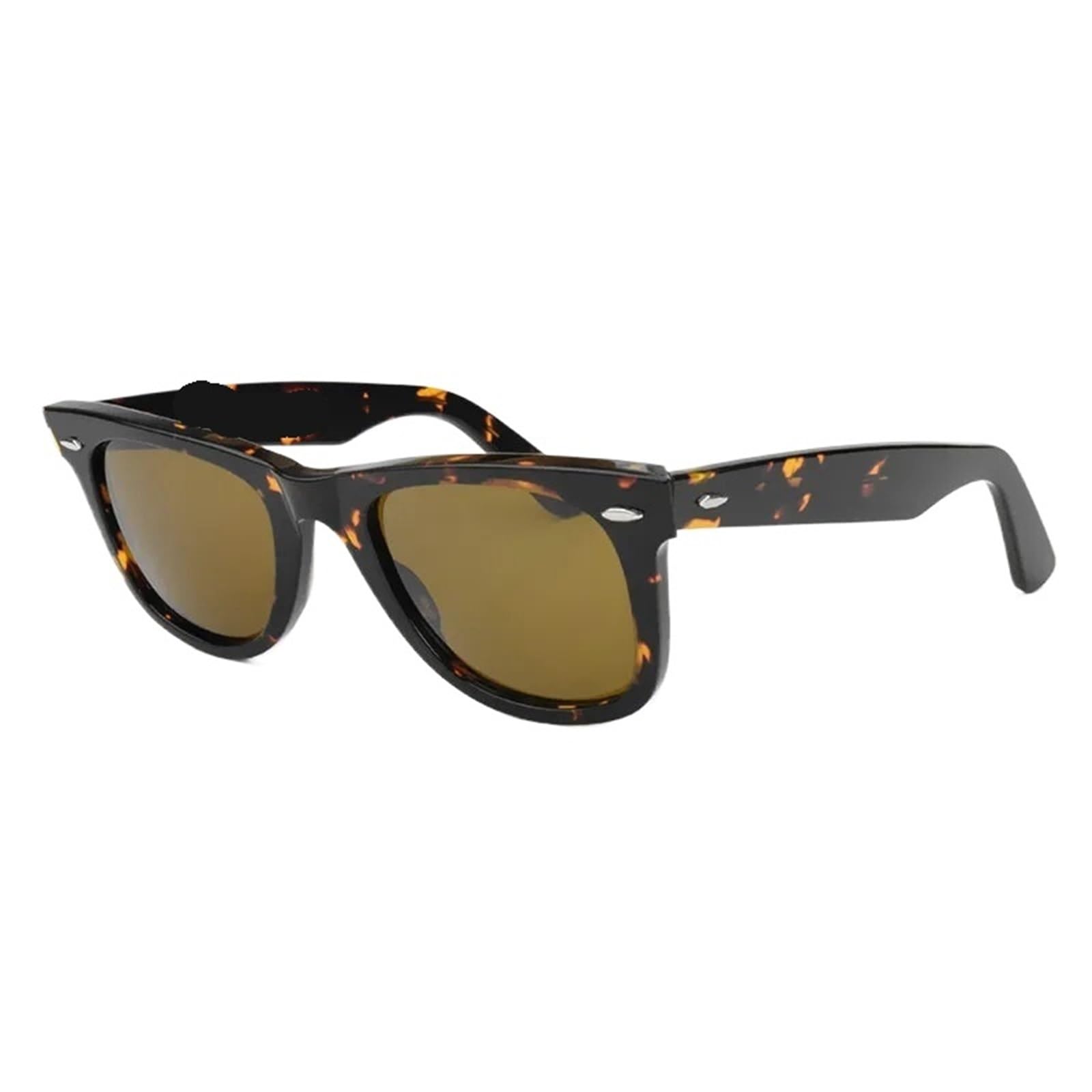 Gafas de sol clásicas con diseño doble remache, gafas elegantes cuadradas for mujer