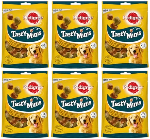 Pedigree Tasty Minis Leckerbissen mit Hühnchengeschmack für Hunde (6 x 130g)