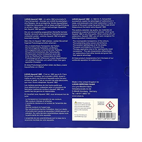 LUKAS 1862 Aquarell Half Pan Metal Box Set, 48 x Half Pan in Assorted Colours, For Professional Watercolour Artists - Image 3