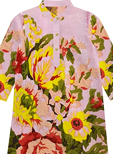 Image of A.T.U.N. (ALL THINGS UBER NICE) Boys Full Sleeve Cotton Floral Printed Kurta and Pyjama Set | Ethnic Clothing Set for Festival and Special Occasion | 2 Piece Set for Boys
