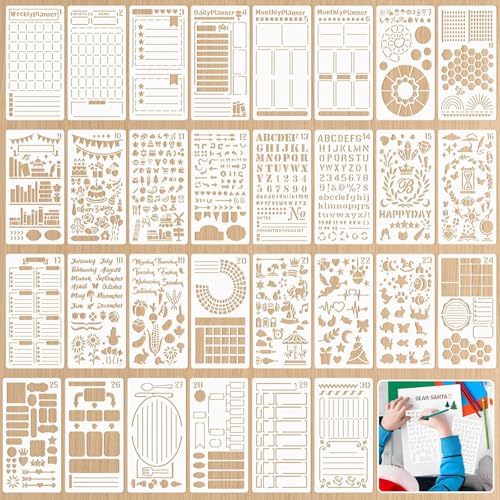 30-Piece Bible Journaling Stencils