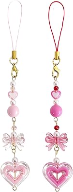 Phone Charms 2PCS Y2K Aesthetic Charm for Cellphone Water Bottle